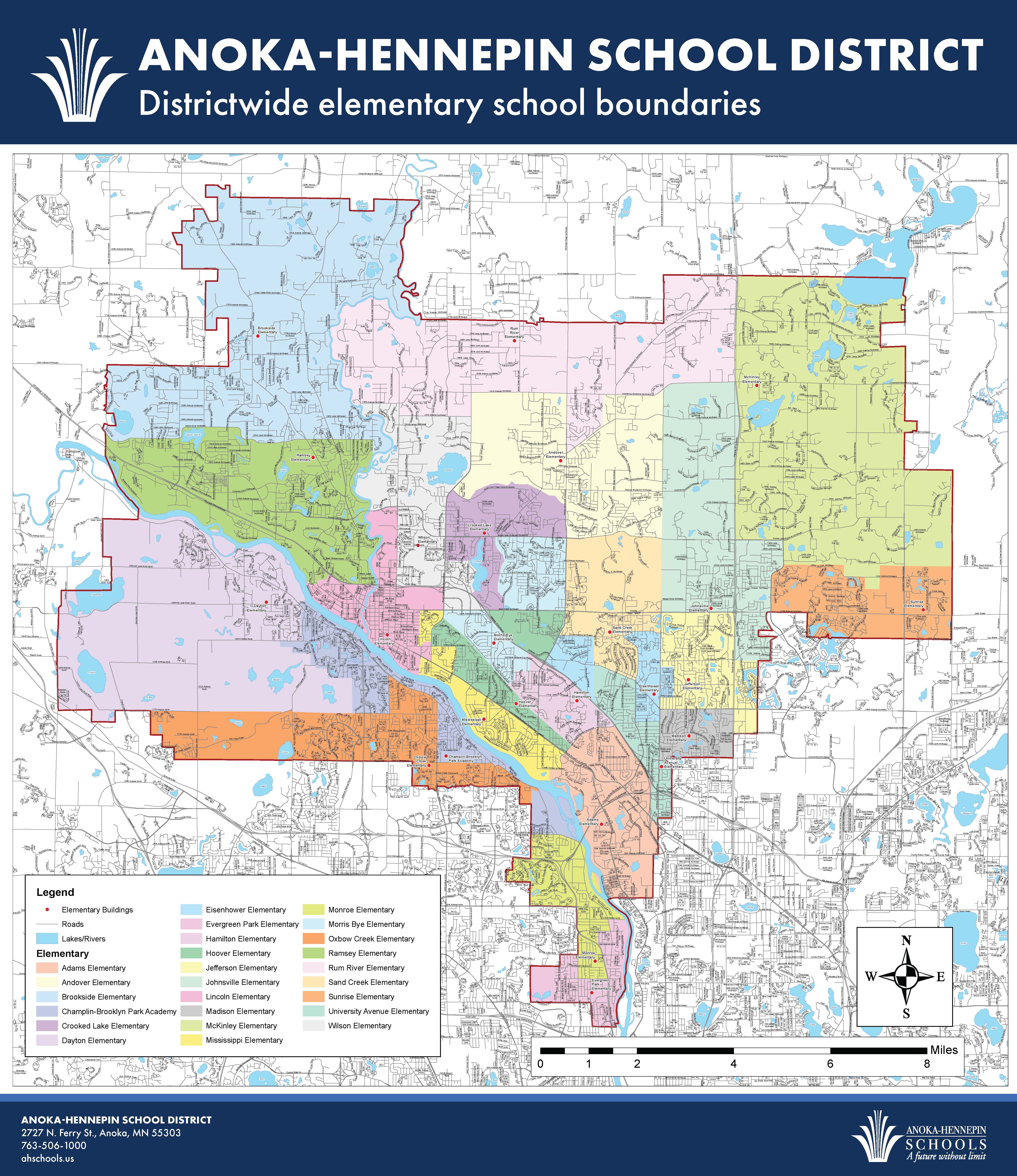 Elementary enrollment area map 2023